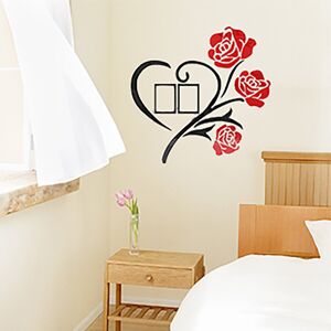 GreenZech 3D Flower Wall Sticker - Red M - Wall Sticker GreenZech 3D Flower Wall Sticker - Red M - Wall Sticker