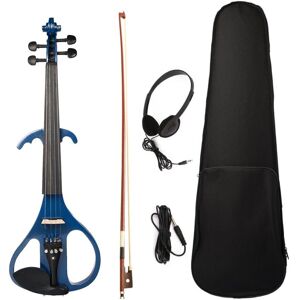 GreenZech (Blue) Full Size 4/4 Violin Electric Violin Fiddle Maple Body Fingerboard Pegs C GreenZech (Blue) Full Size 4/4 Violin Electric Violin Fiddle Maple Body Fingerboard Pegs C