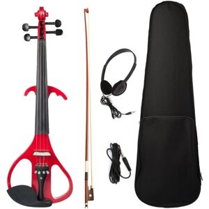 GreenZech (Red) Full Size 4/4 Violin Electric Violin Fiddle Maple Body Fingerboard Pegs Ch GreenZech (Red) Full Size 4/4 Violin Electric Violin Fiddle Maple Body Fingerboard Pegs Ch