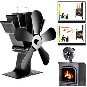 GreenZech 8.8inch 5 Blades Fireplace Fan Wood Burner Stove Thermal Heat Power Fan GreenZech 8.8inch 5 Blades Fireplace Fan Wood Burner Stove Thermal Heat Power Fan