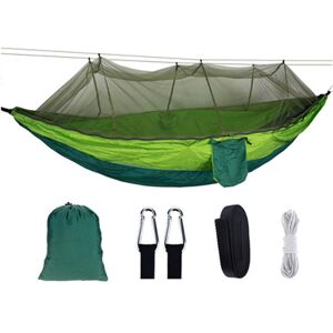 GreenZech (Green) 260x140cm Double Outdoor Travel Camping Hammock Bed W/ Mosquito Net Kit GreenZech (Green) 260x140cm Double Outdoor Travel Camping Hammock Bed W/ Mosquito Net Kit