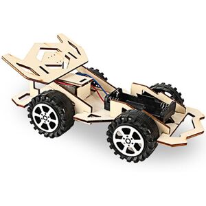 GreenZech Wood Racing Car DIY Kit for Children Science and Technology Inventions Assembled GreenZech Wood Racing Car DIY Kit for Children Science and Technology Inventions Assembled