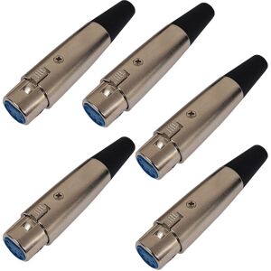 Loops QTY 5 XLR 5 PIN Female Socket Solder DMX Lighting Connector For Cable Loops QTY 5 XLR 5 PIN Female Socket Solder DMX Lighting Connector For Cable
