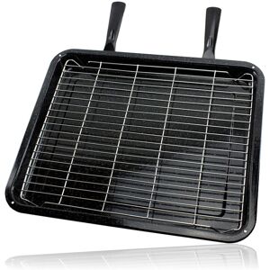 SPARES2GO Extra Large Enamel Grill Tray & Rack for SIEMENS Oven Cooker (370 x 440mm) SPARES2GO Extra Large Enamel Grill Tray & Rack for SIEMENS Oven Cooker (370 x 440mm)