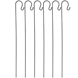 Selections 6 x Shepherds Crook Black Metal Garden Border Hooks (1m) Selections 6 x Shepherds Crook Black Metal Garden Border Hooks (1m)