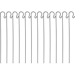Selections 12 x Shepherds Crook Black Metal Garden Border Hooks (1.5m) Selections 12 x Shepherds Crook Black Metal Garden Border Hooks (1.5m)