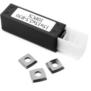 GreenZech 10Pcs 15mm Square Carbide Insert 4 Edge for Woodworking Turning Lathes Tool GreenZech 10Pcs 15mm Square Carbide Insert 4 Edge for Woodworking Turning Lathes Tool