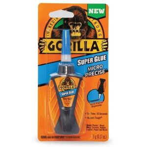 Gorilla Super Glue Micro Precise Liquid, 5.5 gram Bottle Gorilla Super Glue Micro Precise Liquid, 5.5 gram Bottle