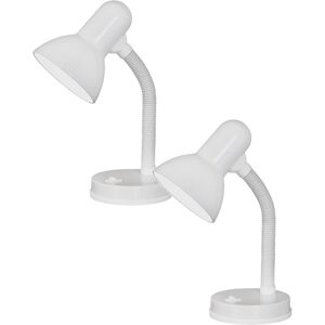 Loops 2 PACK Table Lamp White Steel Modern - Interior Light Loops 2 PACK Table Lamp White Steel Modern - Interior Light