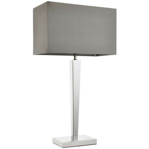 Loops Rectangular Table Lamp Light Modern Chrome & Grey Shade Sleek Metal Sideboard - Table Lamp Loops Rectangular Table Lamp Light Modern Chrome & Grey Shade Sleek Metal Sideboard - Table Lamp