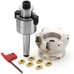 GreenZech 400R 80mm 6 Flutes Face Milling Cutter MT2 FMB27 Shank with 6pcs APMT1604 Carbid GreenZech 400R 80mm 6 Flutes Face Milling Cutter MT2 FMB27 Shank with 6pcs APMT1604 Carbid