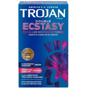 Trojan Double Ecstasy Lubricated Condoms - 10 Count Trojan Double Ecstasy Lubricated Condoms - 10 Count