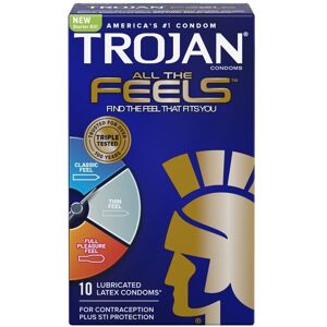 Trojan All The Feels Latex Condoms, 10CT Trojan All The Feels Latex Condoms, 10CT