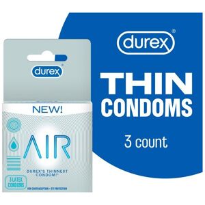 Durex Air Condoms, Extra Thin, Transparent Natural Rubber Latex Condoms for Men, Durex Air Condoms, Extra Thin, Transparent Natural Rubber Latex Condoms for Men,