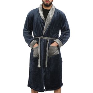 A2Z (M) Adults Fleece Bleu Marine Bathrobe Dressing Gown A2Z (M) Adults Fleece Bleu Marine Bathrobe Dressing Gown