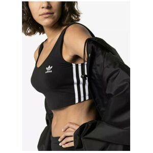 (16) Women's adidas Originals Crop Tank Top Black White (16) Women's adidas Originals Crop Tank Top Black White