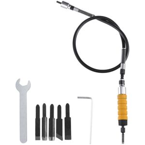 GreenZech Electric wood working Carving Chisel Wood Carving Tool Set With 5 Cutter Head An GreenZech Electric wood working Carving Chisel Wood Carving Tool Set With 5 Cutter Head An