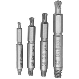 GreenZech 4pcs Small Size Double Side Damaged Screw Extractor Bolt Stud Remover Tool GreenZech 4pcs Small Size Double Side Damaged Screw Extractor Bolt Stud Remover Tool