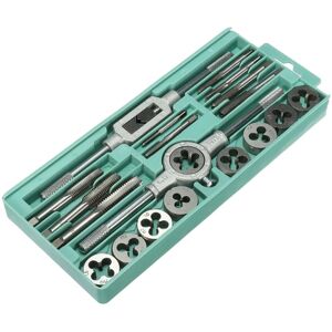 GreenZech 20pcs Metric Screw Tap Wrench and Die Pro Set M3-M12 Nut Bolt Alloy Metal Tool GreenZech 20pcs Metric Screw Tap Wrench and Die Pro Set M3-M12 Nut Bolt Alloy Metal Tool