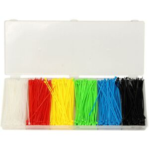 GreenZech 900pcs 100x2mm Nylon Cable Wire Zip Ties 6 Colors GreenZech 900pcs 100x2mm Nylon Cable Wire Zip Ties 6 Colors