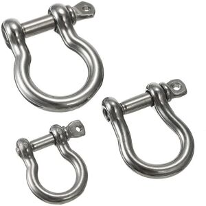 GreenZech (M5) M4 M5 M6 D Ring Bow Shackle with Screw Pin 304 Stainless Steel Bracelet Sha GreenZech (M5) M4 M5 M6 D Ring Bow Shackle with Screw Pin 304 Stainless Steel Bracelet Sha