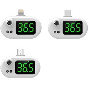 GreenZech (Black, Type C) Smart Mobile Phone Thermometer Non Contact Digital Temperature S GreenZech (Black, Type C) Smart Mobile Phone Thermometer Non Contact Digital Temperature S