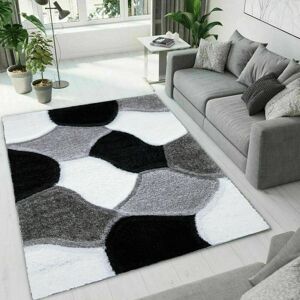 Quality & Style (Black-White (PONA) , 160 x 230 cm) Hand Craft Shaggy Rugs Long Hall Runner Carp Quality & Style (Black-White (PONA) , 160 x 230 cm) Hand Craft Shaggy Rugs Long Hall Runner Carp