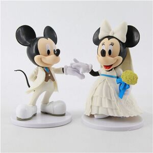 Unbranded 2pcs Disney Mickey Minnie White Wedding Dress Figure Doll Cake Topper Unbranded 2pcs Disney Mickey Minnie White Wedding Dress Figure Doll Cake Topper