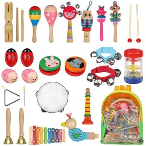 GreenZech 24PCS Musical Percussion Instrument Set,Toddler Musical Education Instruments To GreenZech 24PCS Musical Percussion Instrument Set,Toddler Musical Education Instruments To