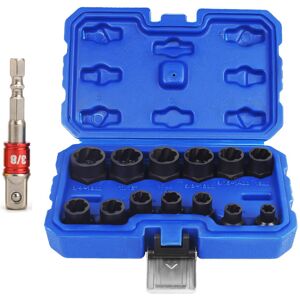 GreenZech 14pcs Impact Damaged Bolt Nut Remover Extractor Socket Tool Set with Socket Nut GreenZech 14pcs Impact Damaged Bolt Nut Remover Extractor Socket Tool Set with Socket Nut