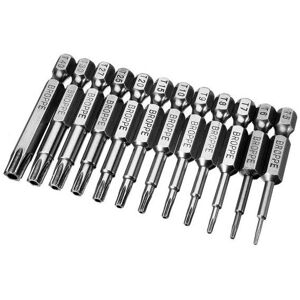 GreenZech 12pcs T5-T40 50mm Magnetic Torx Screwdriver Bits 1/4 Inch Hex Shank Screwdriver GreenZech 12pcs T5-T40 50mm Magnetic Torx Screwdriver Bits 1/4 Inch Hex Shank Screwdriver