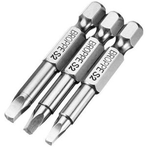 GreenZech 3Pcs 50mm S1-S3 Magnetic Square Head Screwdriver Bits 1/4 Inch Hex Shank GreenZech 3Pcs 50mm S1-S3 Magnetic Square Head Screwdriver Bits 1/4 Inch Hex Shank