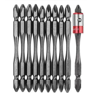 GreenZech 11Pcs 100mm PH2 S2 Alloy Steel Magnetic Double Head Electric Screwdriver Bit Set GreenZech 11Pcs 100mm PH2 S2 Alloy Steel Magnetic Double Head Electric Screwdriver Bit Set