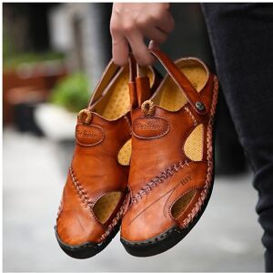 Unbranded (Redbrown, EU43) Men Genuine Leather SandalsSports Beach Shoes Soft Home Slipper Unbranded (Redbrown, EU43) Men Genuine Leather SandalsSports Beach Shoes Soft Home Slipper