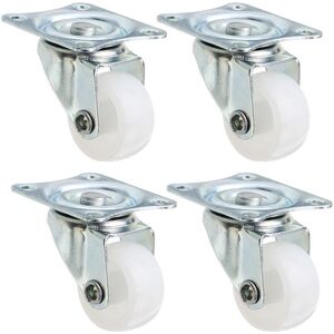 GreenZech 4pcs 1 Inch White PP Plastic Furniture Foot Wheel Flat Moving Universal Wheels GreenZech 4pcs 1 Inch White PP Plastic Furniture Foot Wheel Flat Moving Universal Wheels