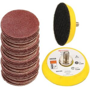 GreenZech 100pcs 2 Inch Sander Paper Sanding pad Polishing pad with M6 Backer Plate GreenZech 100pcs 2 Inch Sander Paper Sanding pad Polishing pad with M6 Backer Plate