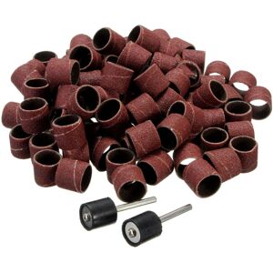 GreenZech 100pcs 1/2 inch Sanding Sandpaper Sleeves with 2 Mandrels GreenZech 100pcs 1/2 inch Sanding Sandpaper Sleeves with 2 Mandrels
