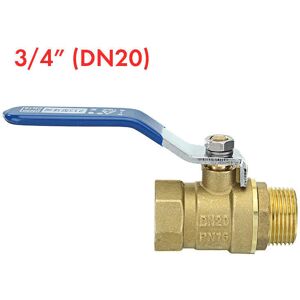 GreenZech (3/4 inch) 3/8" 1/2" 3/4" Brass Ball Valves Two Piece Inline Lever Handle BSP Ma GreenZech (3/4 inch) 3/8" 1/2" 3/4" Brass Ball Valves Two Piece Inline Lever Handle BSP Ma
