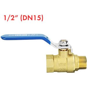 GreenZech (1/2 Inch) 3/8" 1/2" 3/4" Brass Ball Valves Two Piece Inline Lever Handle BSP Ma GreenZech (1/2 Inch) 3/8" 1/2" 3/4" Brass Ball Valves Two Piece Inline Lever Handle BSP Ma