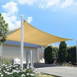 GreenZech (2.45 x 3.05m) Shade Sail 95% UV Block Top Cover for Outdoor Patio Garden Backya GreenZech (2.45 x 3.05m) Shade Sail 95% UV Block Top Cover for Outdoor Patio Garden Backya