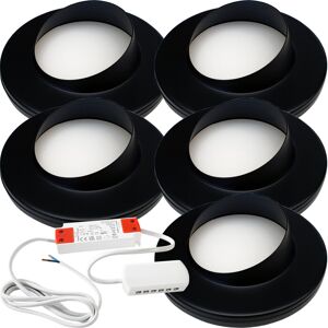 Loops (5 Lights & Driver) MATT BLACK Slim Round Angled Under Cabinet Light & Driver - Loops (5 Lights & Driver) MATT BLACK Slim Round Angled Under Cabinet Light & Driver -