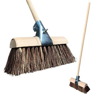 TDBS THE DUSTPAN AND BRUSH STORE 13'' Outdoor Broom Saddle Head Handle Yard Heavy Duty Stiff Bristles TDBS THE DUSTPAN AND BRUSH STORE 13'' Outdoor Broom Saddle Head Handle Yard Heavy Duty Stiff Bristles