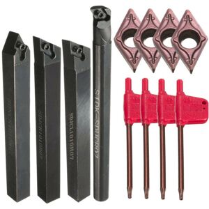 GreenZech 4pcs Turning Tool Holder Set with 4pcs DCMT0702 Inserts GreenZech 4pcs Turning Tool Holder Set with 4pcs DCMT0702 Inserts