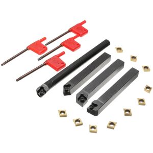 GreenZech 4pcs 12mm Lathe Boring Bar Turning Tool Holder With 10pcs CCMT09T304 Carbide Ins GreenZech 4pcs 12mm Lathe Boring Bar Turning Tool Holder With 10pcs CCMT09T304 Carbide Ins
