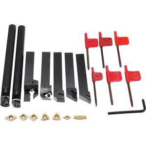 GreenZech 7pcs 16mm Shank Lathe Boring Bar Turning Tool Holder Set with Carbide Inserts an GreenZech 7pcs 16mm Shank Lathe Boring Bar Turning Tool Holder Set with Carbide Inserts an