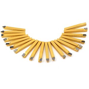 GreenZech (Yellow, 3/8) 20pcs Metal Lathe Tool Set Carbide Tip Cutting Turning Boring Bit GreenZech (Yellow, 3/8) 20pcs Metal Lathe Tool Set Carbide Tip Cutting Turning Boring Bit