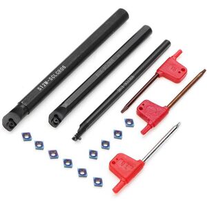 GreenZech 3pcs SCLCR Lathe Boring Bar Turning Tool Holder Set with 10pcs Blue Nano CCMT060 GreenZech 3pcs SCLCR Lathe Boring Bar Turning Tool Holder Set with 10pcs Blue Nano CCMT060