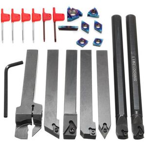 GreenZech 7pcs 12mm Shank Lathe Boring Bar Turning Tool Holder Set With Blue Nano Carbide GreenZech 7pcs 12mm Shank Lathe Boring Bar Turning Tool Holder Set With Blue Nano Carbide