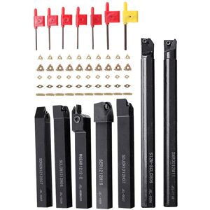 GreenZech 50pcs Carbide Inserts with 7pcs 12mm Shank Lathe Turning Tool Holder DCMT070204 GreenZech 50pcs Carbide Inserts with 7pcs 12mm Shank Lathe Turning Tool Holder DCMT070204