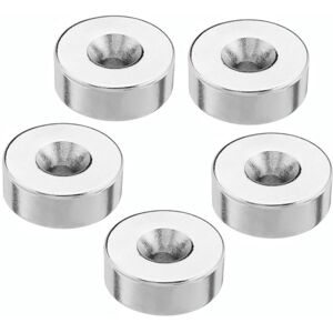 GreenZech 5pcs 25mmx10mm 5mm Hole Round Magnet Ring Rare Earth Neodymium GreenZech 5pcs 25mmx10mm 5mm Hole Round Magnet Ring Rare Earth Neodymium